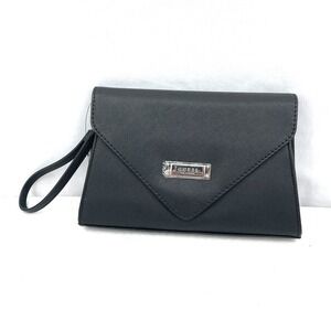 Guess Stella Envelope Purse Clutch Wristlet Crossbody Bag Black Small